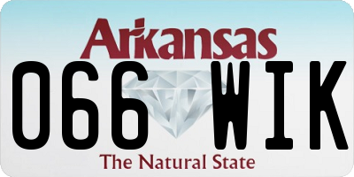 AR license plate 066WIK