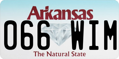 AR license plate 066WIM