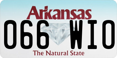 AR license plate 066WIO