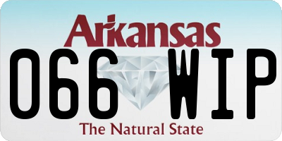 AR license plate 066WIP