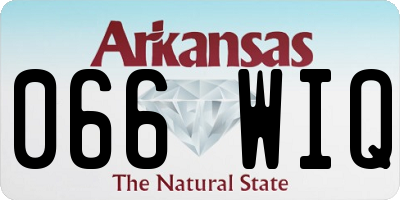 AR license plate 066WIQ
