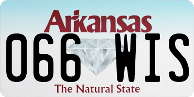 AR license plate 066WIS