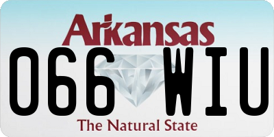 AR license plate 066WIU