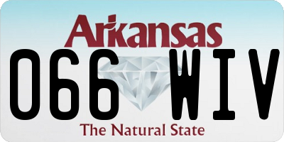 AR license plate 066WIV