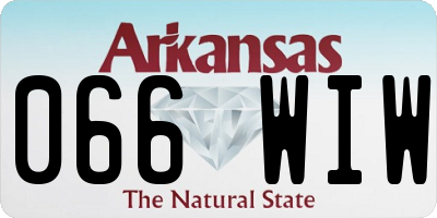 AR license plate 066WIW