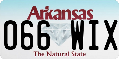 AR license plate 066WIX