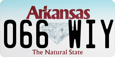 AR license plate 066WIY