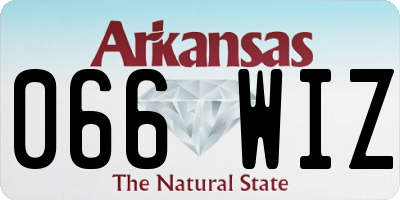 AR license plate 066WIZ