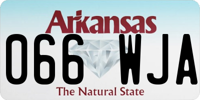 AR license plate 066WJA