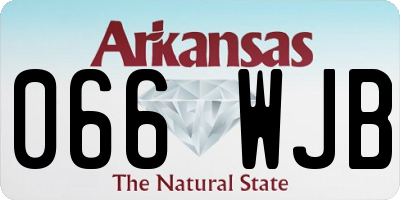 AR license plate 066WJB