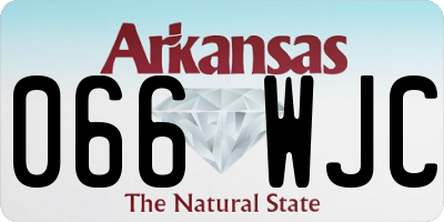 AR license plate 066WJC