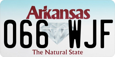 AR license plate 066WJF