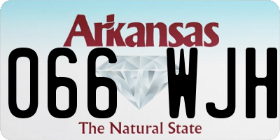 AR license plate 066WJH
