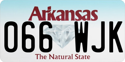 AR license plate 066WJK