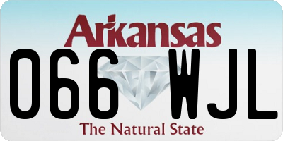 AR license plate 066WJL