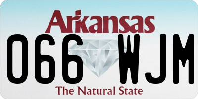 AR license plate 066WJM