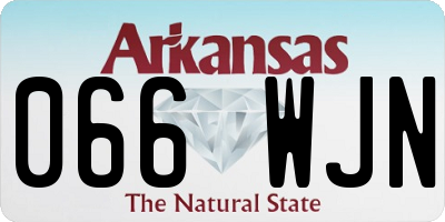 AR license plate 066WJN