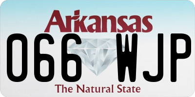 AR license plate 066WJP