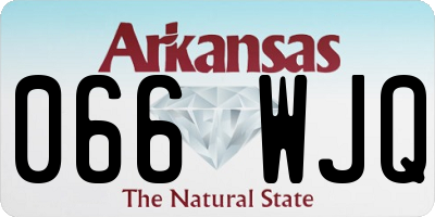 AR license plate 066WJQ