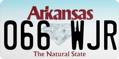 AR license plate 066WJR