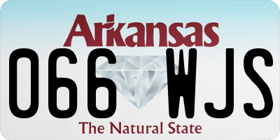 AR license plate 066WJS