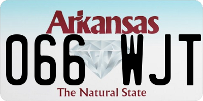 AR license plate 066WJT
