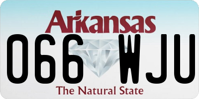 AR license plate 066WJU