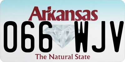 AR license plate 066WJV
