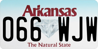 AR license plate 066WJW