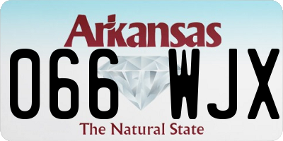 AR license plate 066WJX