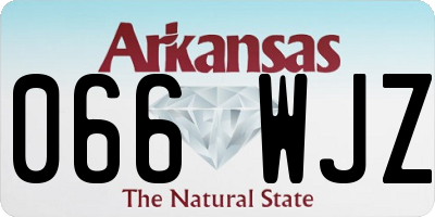 AR license plate 066WJZ