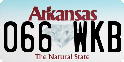 AR license plate 066WKB