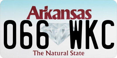 AR license plate 066WKC