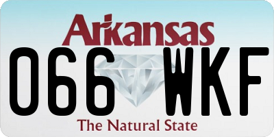 AR license plate 066WKF