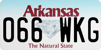 AR license plate 066WKG