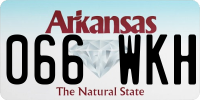 AR license plate 066WKH