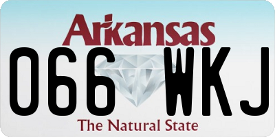 AR license plate 066WKJ