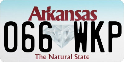 AR license plate 066WKP
