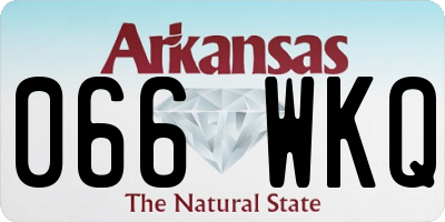 AR license plate 066WKQ
