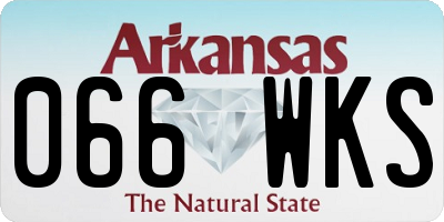 AR license plate 066WKS