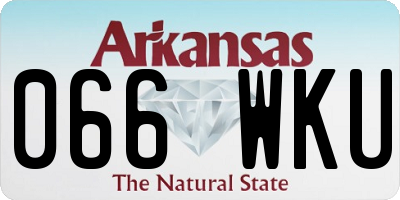 AR license plate 066WKU