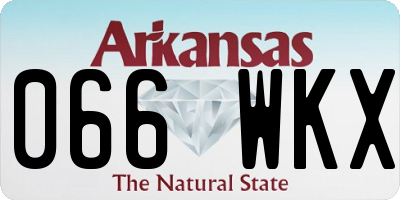 AR license plate 066WKX
