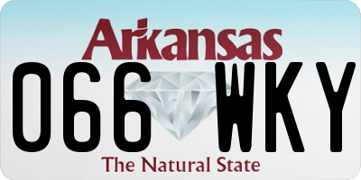AR license plate 066WKY