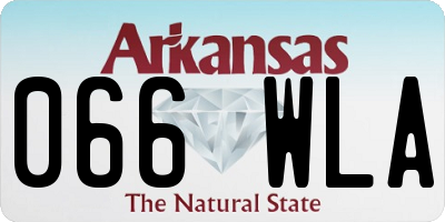 AR license plate 066WLA