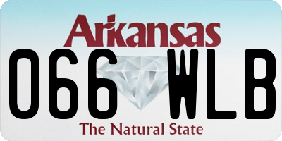 AR license plate 066WLB