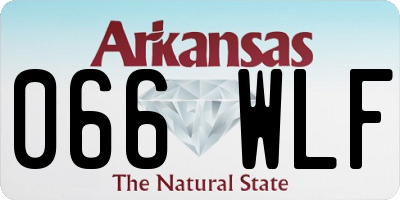 AR license plate 066WLF