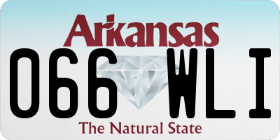 AR license plate 066WLI
