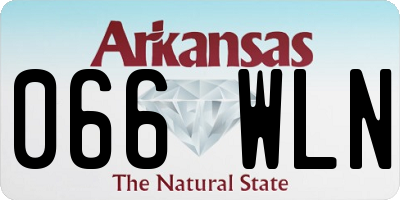 AR license plate 066WLN