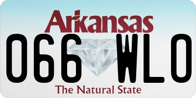 AR license plate 066WLO