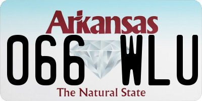 AR license plate 066WLU